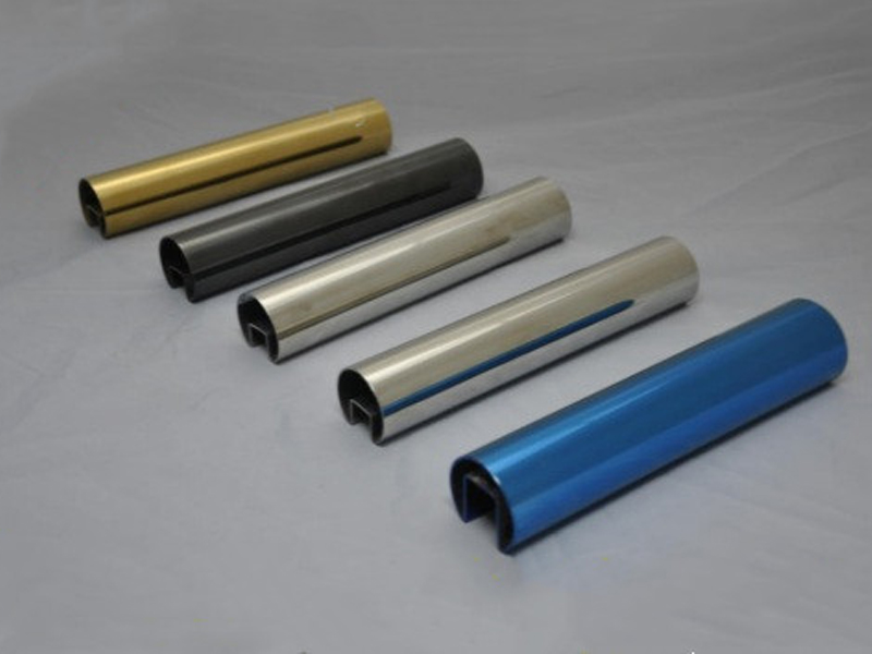 Color stainless steel round tube single slot tube