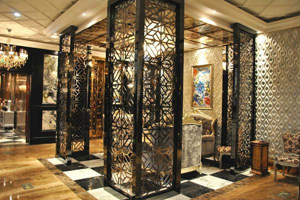 Hotel lobby partition stainless steel screen